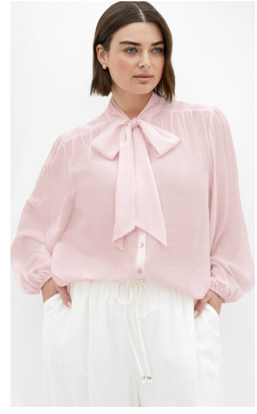 City Chic Arianna Top - pink, Size XS-14