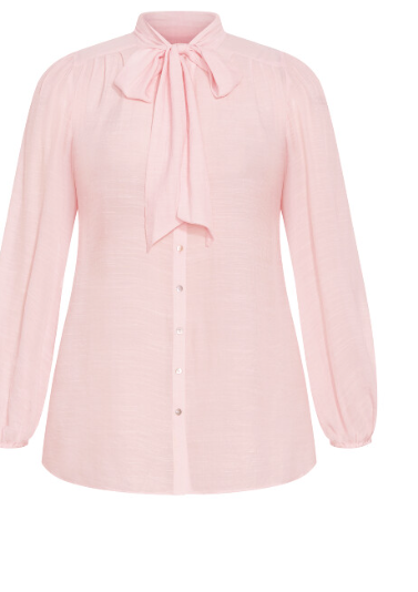 City Chic Arianna Top - pink, Size XS-14