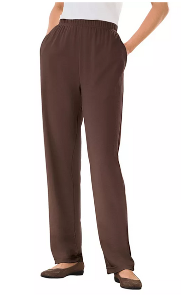 Womens Within 7-Day Knit Straight-Leg Pull-On Pants