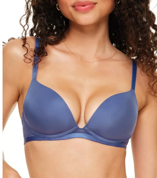 Adore Me Womens Elora Push up Plunge Bra - Dark Blue, 34C