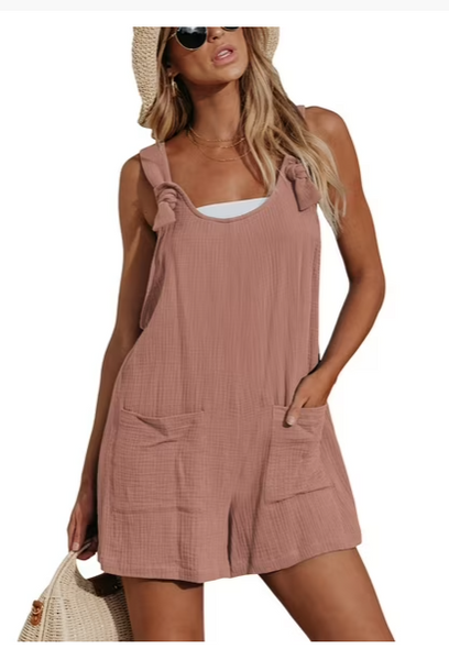 Cupshe Womens Pinafore Cover-Up Romper, Size Large
