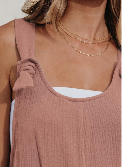 Cupshe Womens Pinafore Cover-Up Romper, Size Large