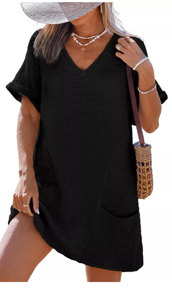 Cupshe Womens Sunny Days Only Green Cover-up Mini Beach Dress