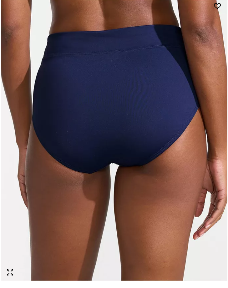 Lands End Retro Tummy Slimmer High-Waist Bikini Bottoms