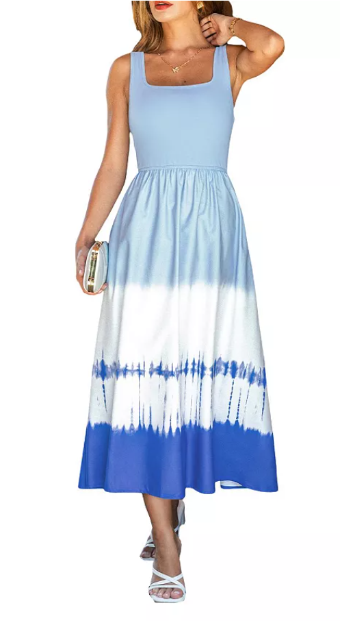 Cupshe Womens Lovely Day Ombre Midi Beach Dress, Small