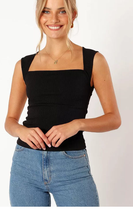 Petal and Pup Womens Clara Top - Black, Size 4