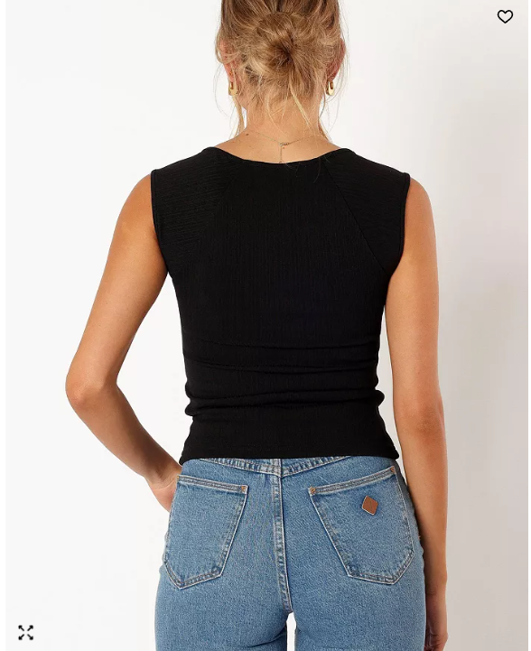 Petal and Pup Womens Clara Top - Black, Size 4