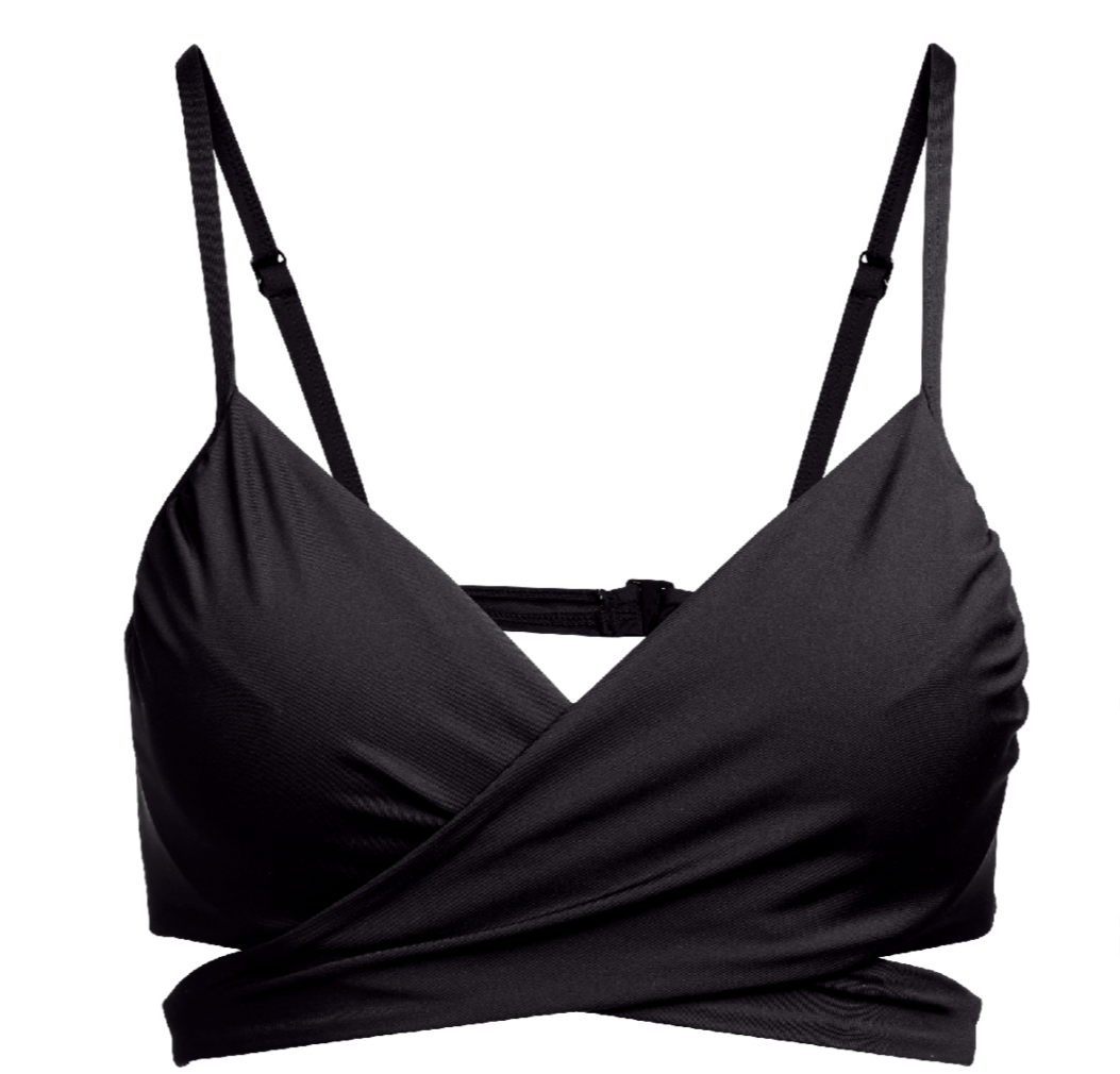 Carmen Marc Valvo Swim Sense Underwire Wrap Bikini Top, Size Medium