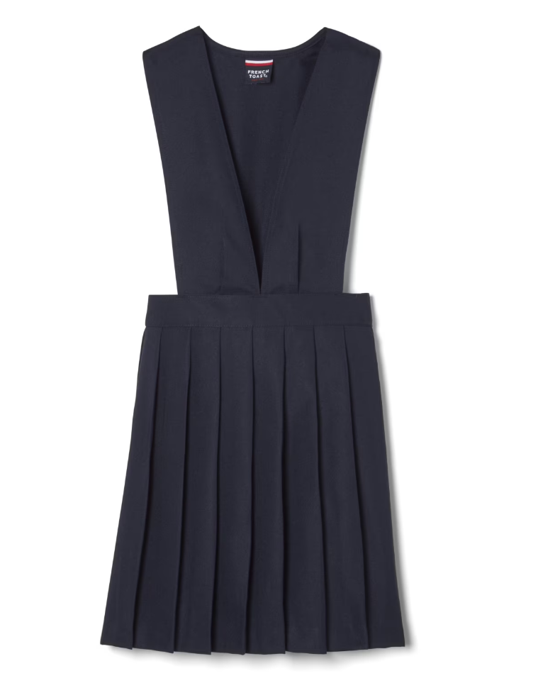 French Toast Girls V-neck Pleated Jumper, Size 12