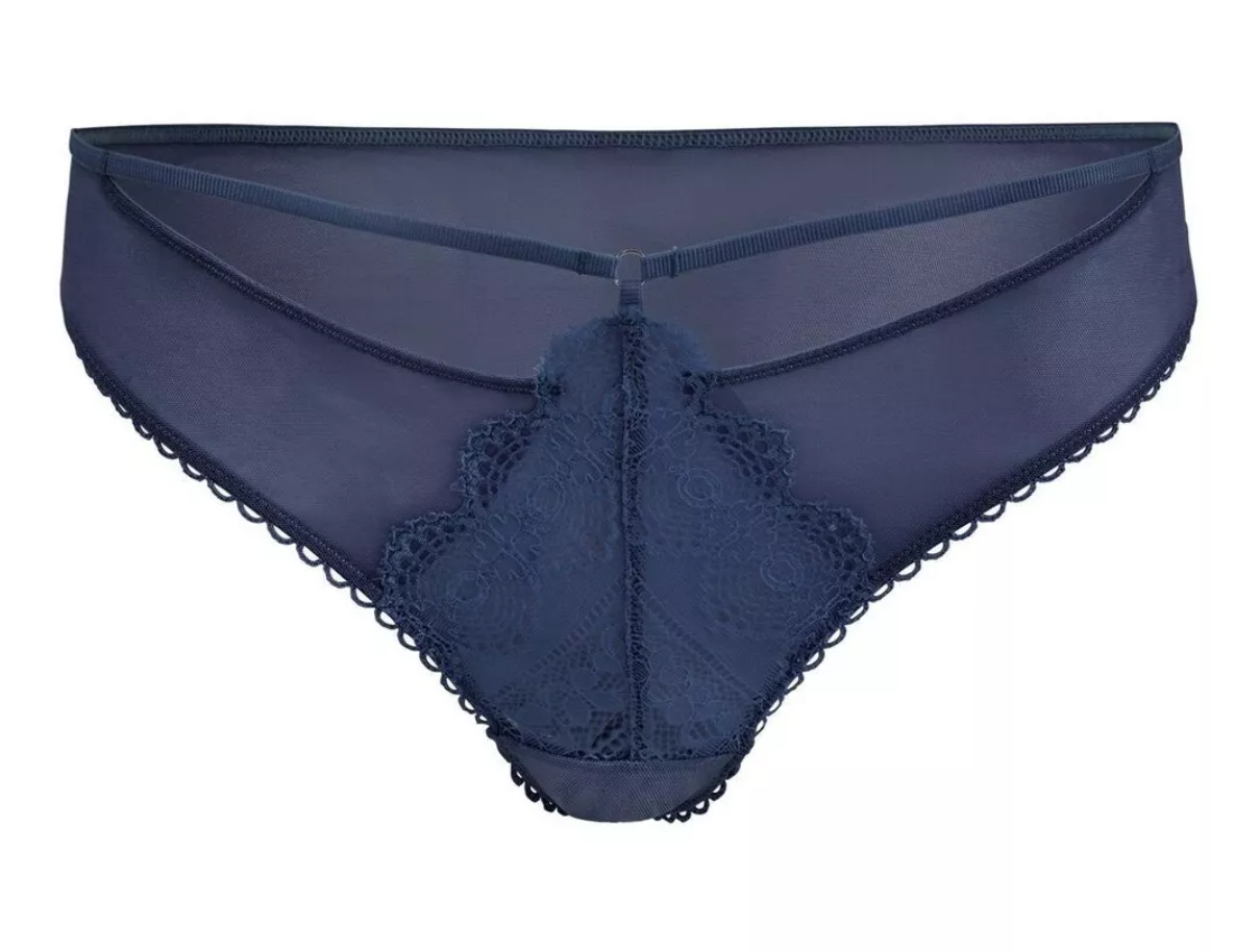 Adore Me Womens Kinley Cheeky Panty - Dark Blue, XL