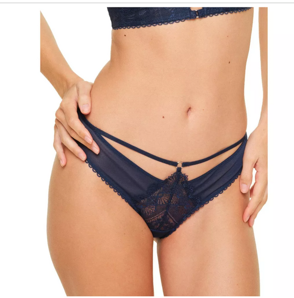 Adore Me Womens Kinley Cheeky Panty - Dark Blue, XL