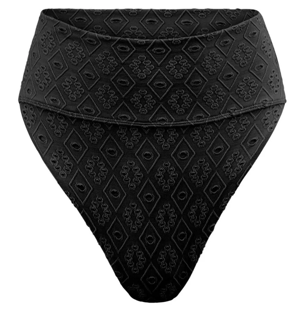 Adore Me Womens Madelaine Swimwear High-Waisted Bikini Bottom - XL/Black