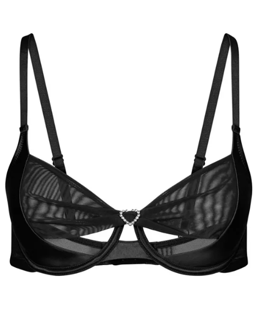Adore Me Libi Womens Unlined Demi Bra- Black,34C