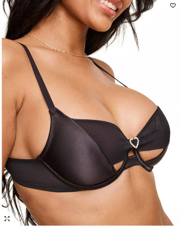 Adore Me Libi Womens Unlined Demi Bra- Black,34C