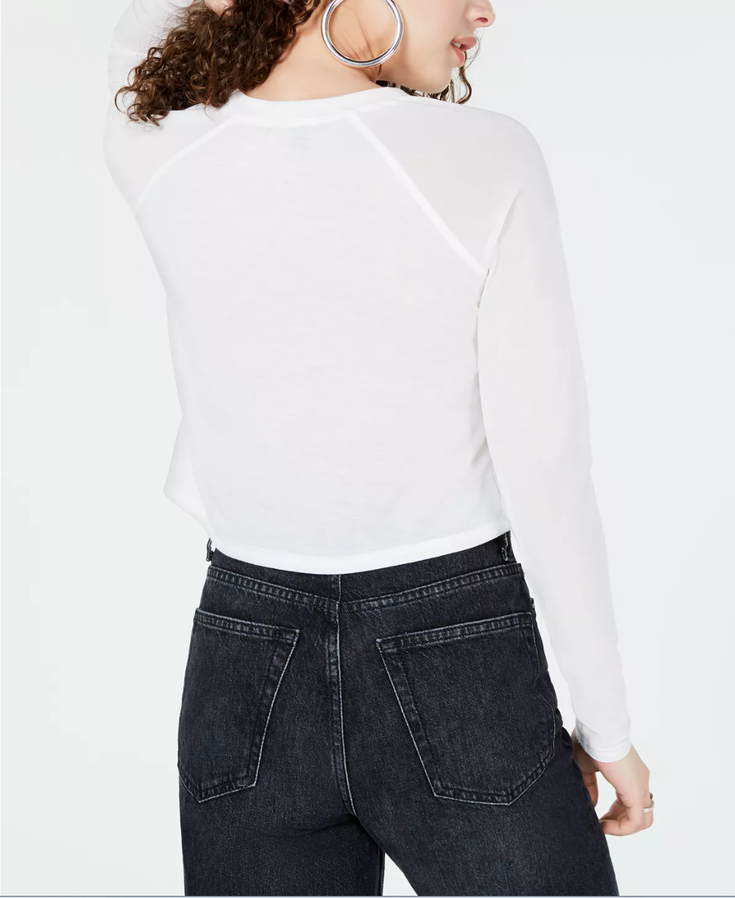 Material Girl Juniors Illusion-Sleeved Crop Top