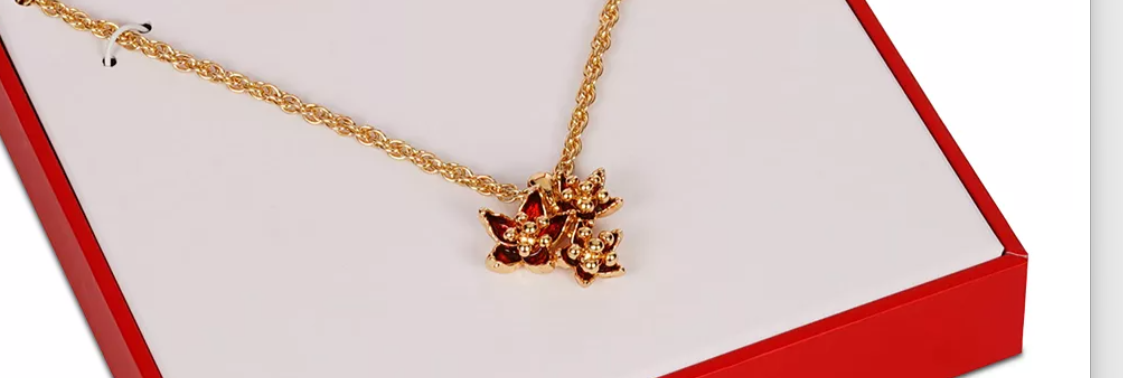 Charter Club Gold-Tone Poinsettia Pendant Necklace