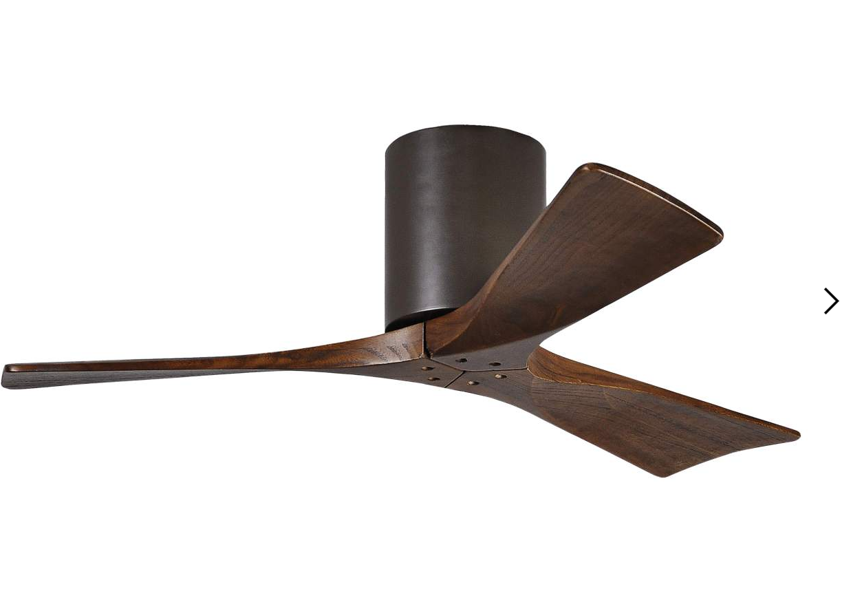 Matthews Fan Company Irene 42Inches, 3 Blade Hugger Ceiling Fan With Remote