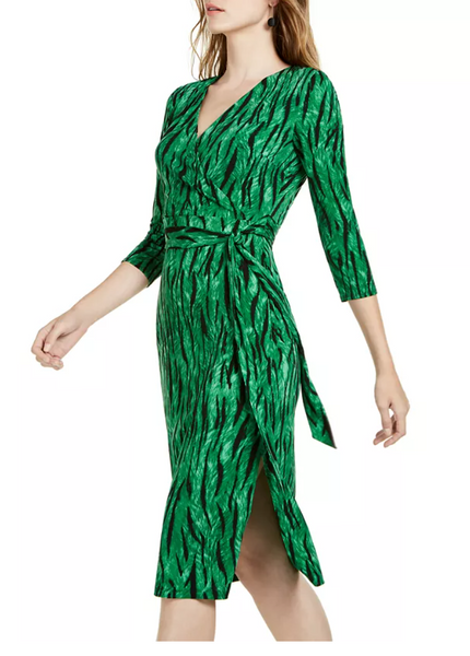 Inc Side-Tie Faux-Wrap Dress, Size Small