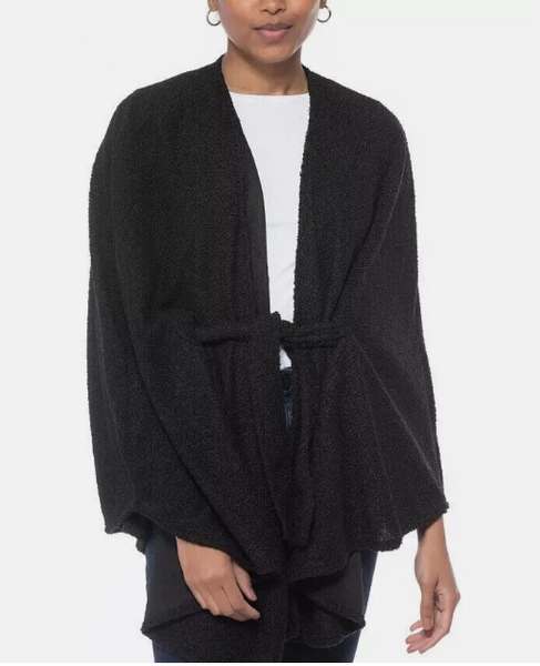 Inc International Concepts Sherpa Faux Fur Belted Kimono, One Size