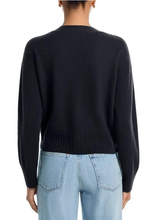 Aqua Cashmere V-Neck Cashmere Cardigan, Size XL