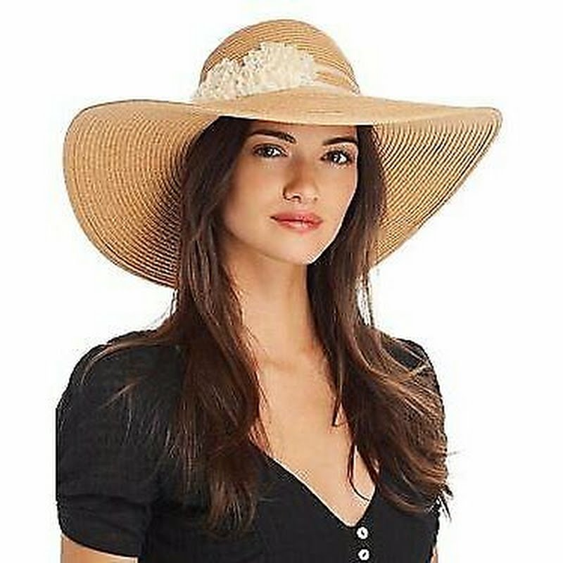 August Hat Company New Directions Natural Floppy Hat UPF 50+ One Size