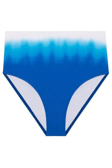 Lauren Ralph Lauren Blue Ombre High Waist Bikini Bottoms, Size 8