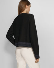 Theory Relaxed Cardigan in Cotton Chainette