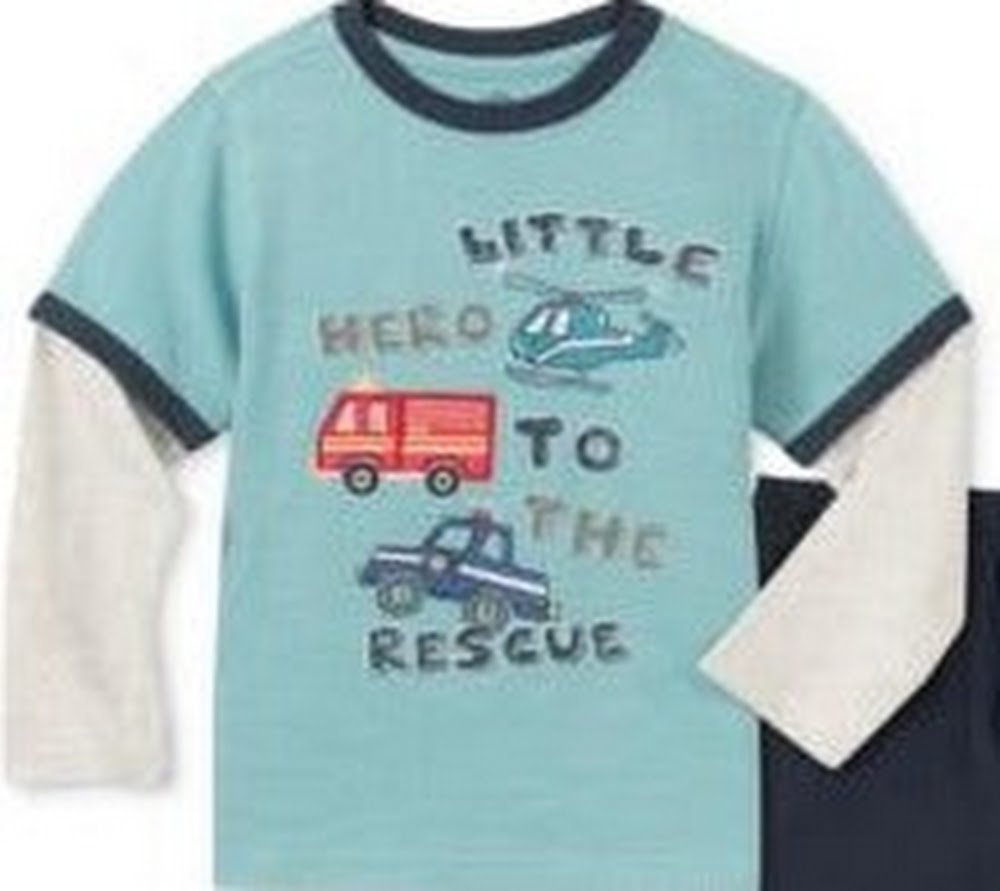 Kids Headquarters Little Boys Little Hero Layered-Look T-Shirt Size 7
