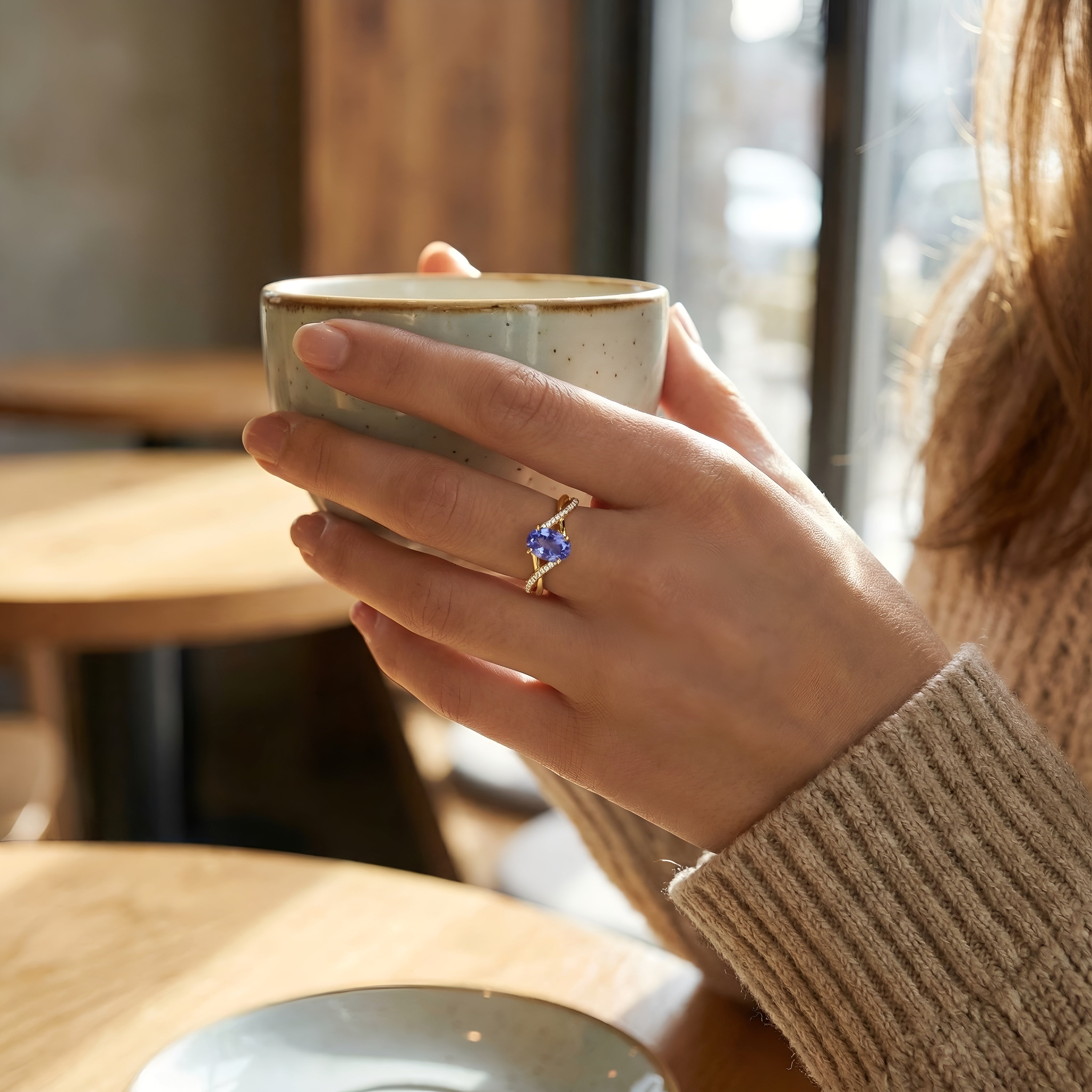 PRIMROSE 18k Gold Over Silver Purple Cubic Zirconia Twist Ring, Womens, Size 9