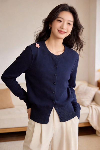 AQUA Cashmere Womens Button-Down Cardigan, Size XS