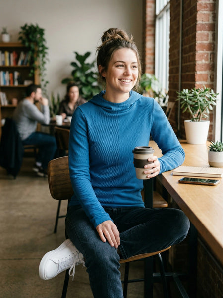 Athleta Womens Chevron-Knit Lightweight Pullover Hoodie, Size S