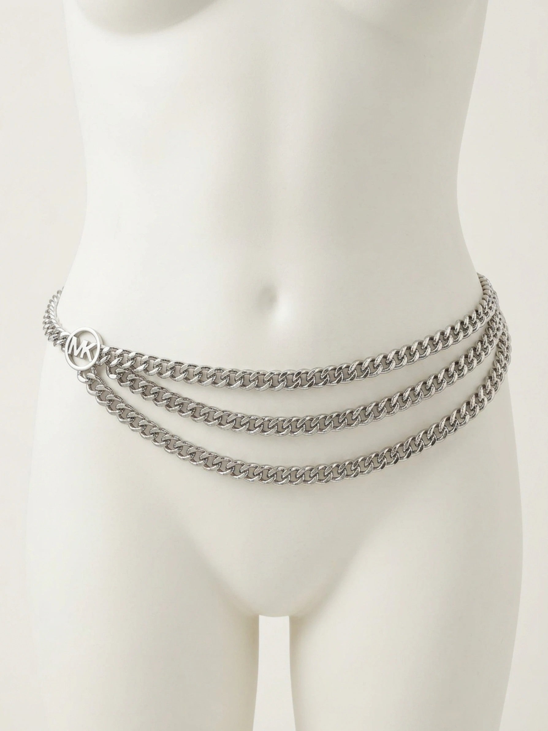 Michael Kors Womens Layered Chain Belt, Size S/M