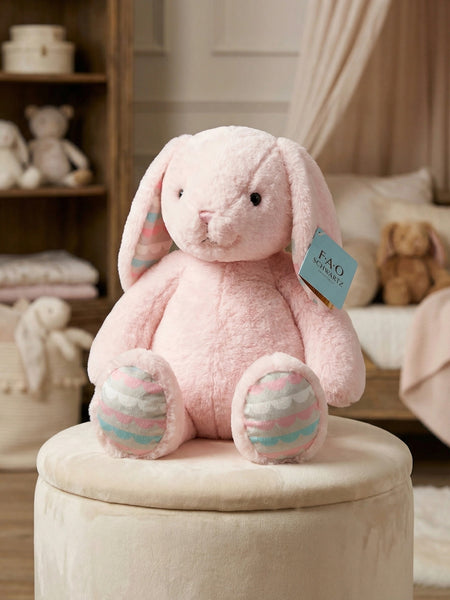 FAO Schwarz 20In Pink Plush Stuffed Bunny Rabbit Large with adoption papers