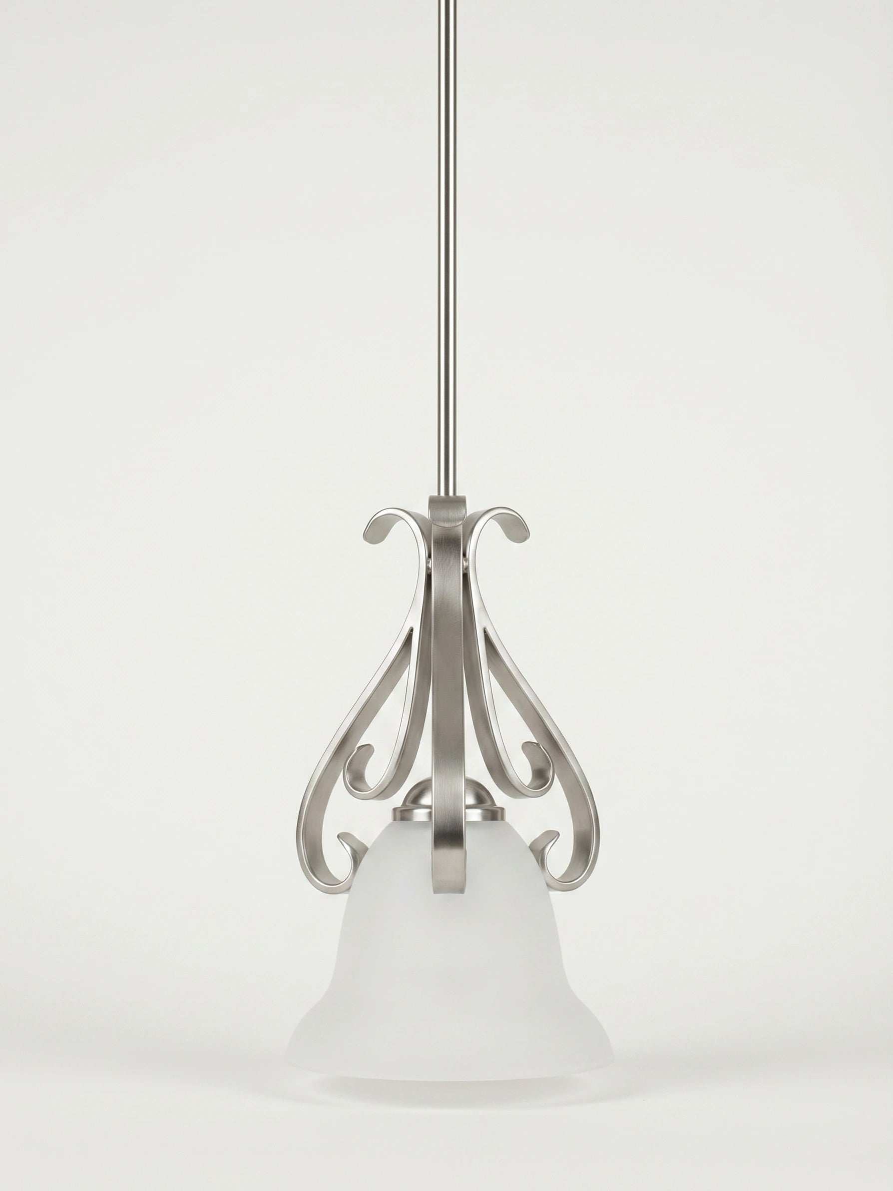 Progress Lighting Torino 1-Light Brushed Nickel Mini Pendant, Brushed Nickel