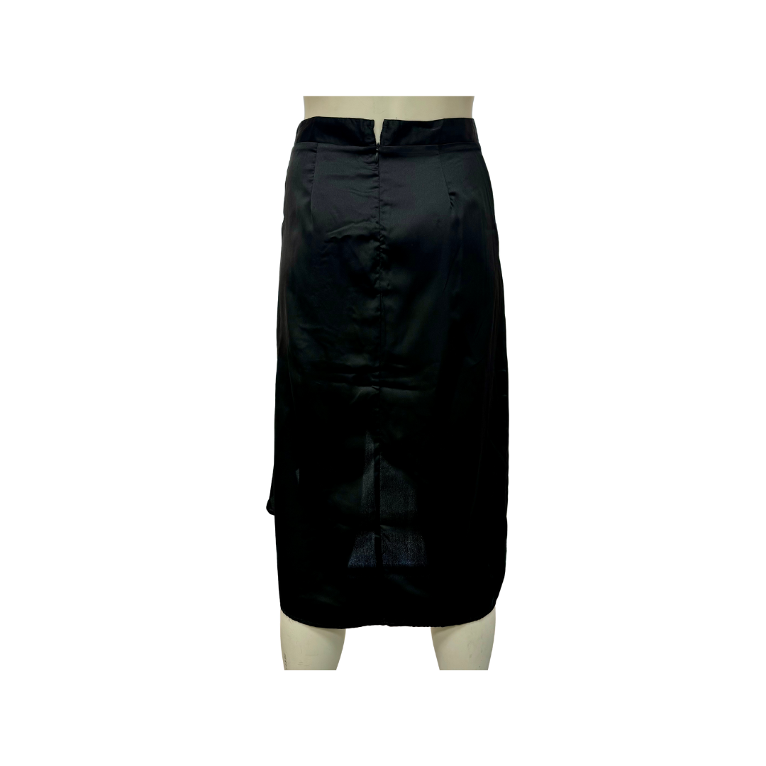 Japra Asymmetrical Black Skirt, Size Medium