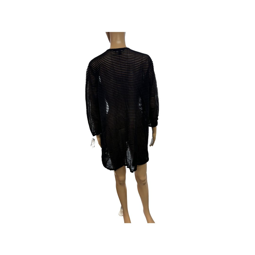 Alfani cardigan Black Open Front, Size Large