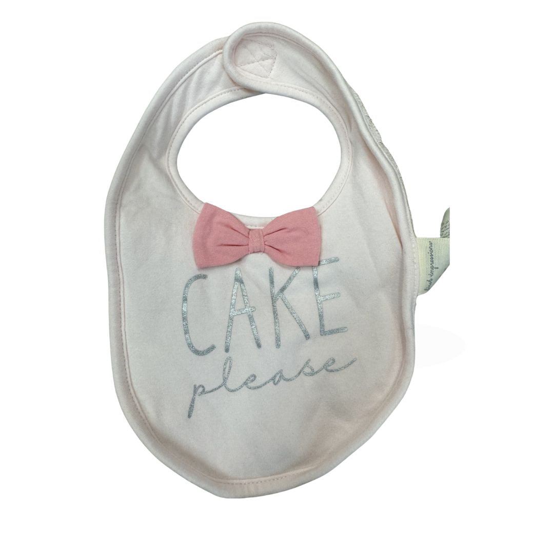 First Impressions Baby Bowtie Bib - Faded Pink, One Size