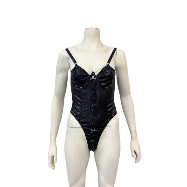 Vanessa Jane Womens PU Leather Corset, Size Large