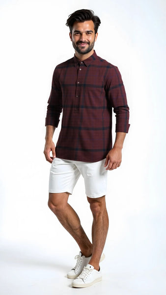 Alfani Mens Classic-Fit Brushed Plaid Shirt