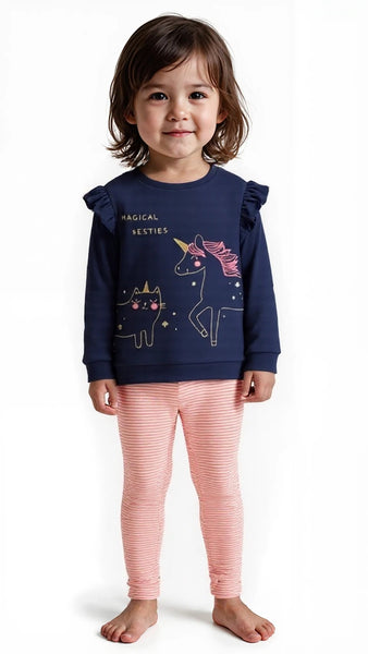 Carters Baby Girls 2-Pc. Fleece Sweatshirt and Leggings Set