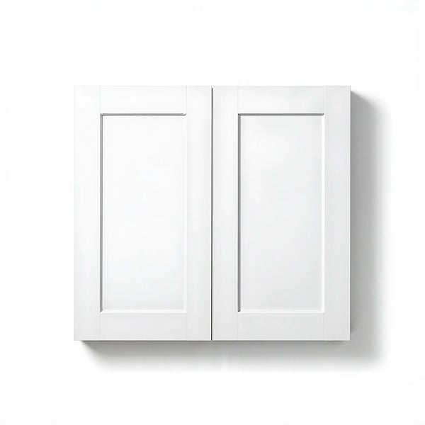 Hampton Bay Hampton Satin White Raised Panel Stock Kitchen Cabinet