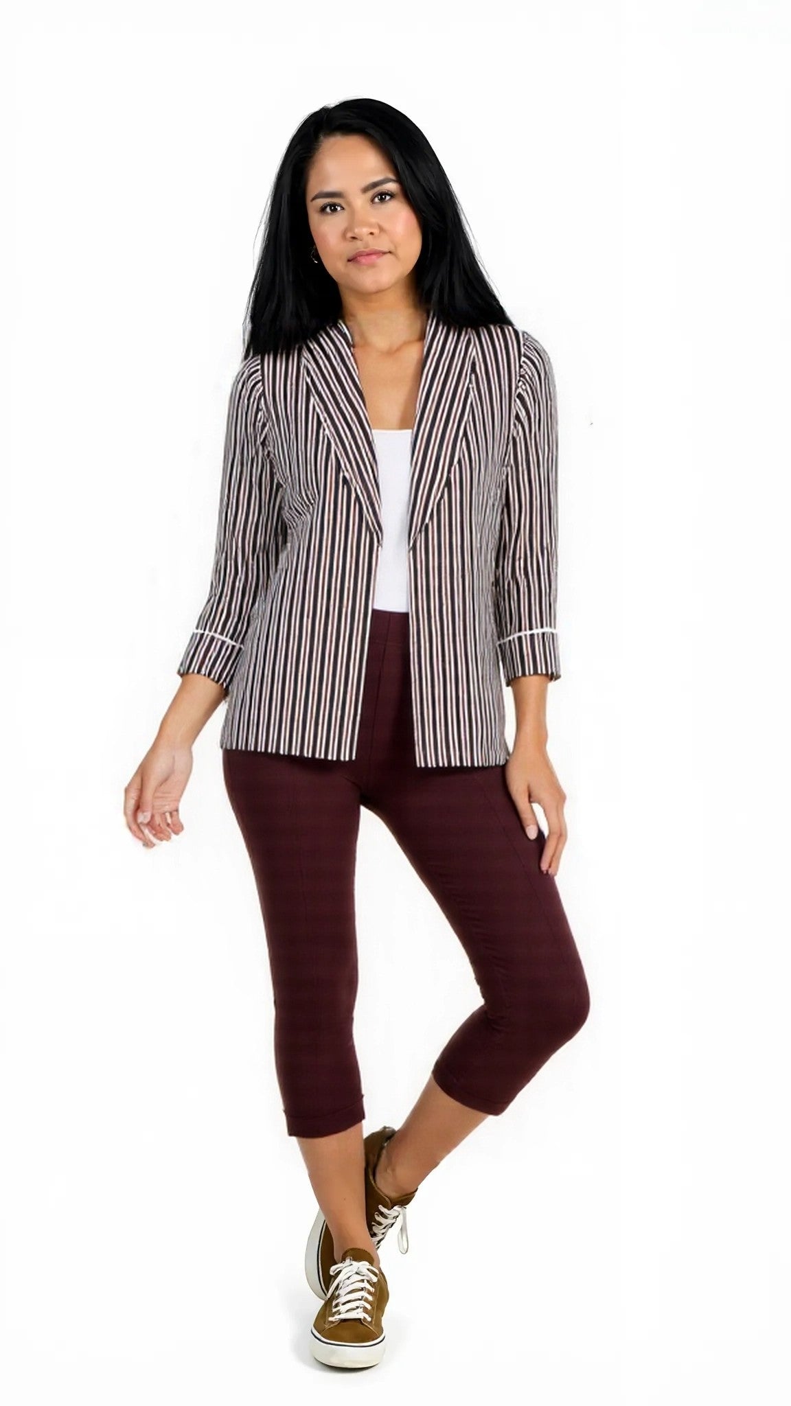 Alfani Striped Shawl-Collar Jacket, Size XS