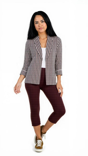 Alfani Striped Shawl-Collar Jacket, Size XS