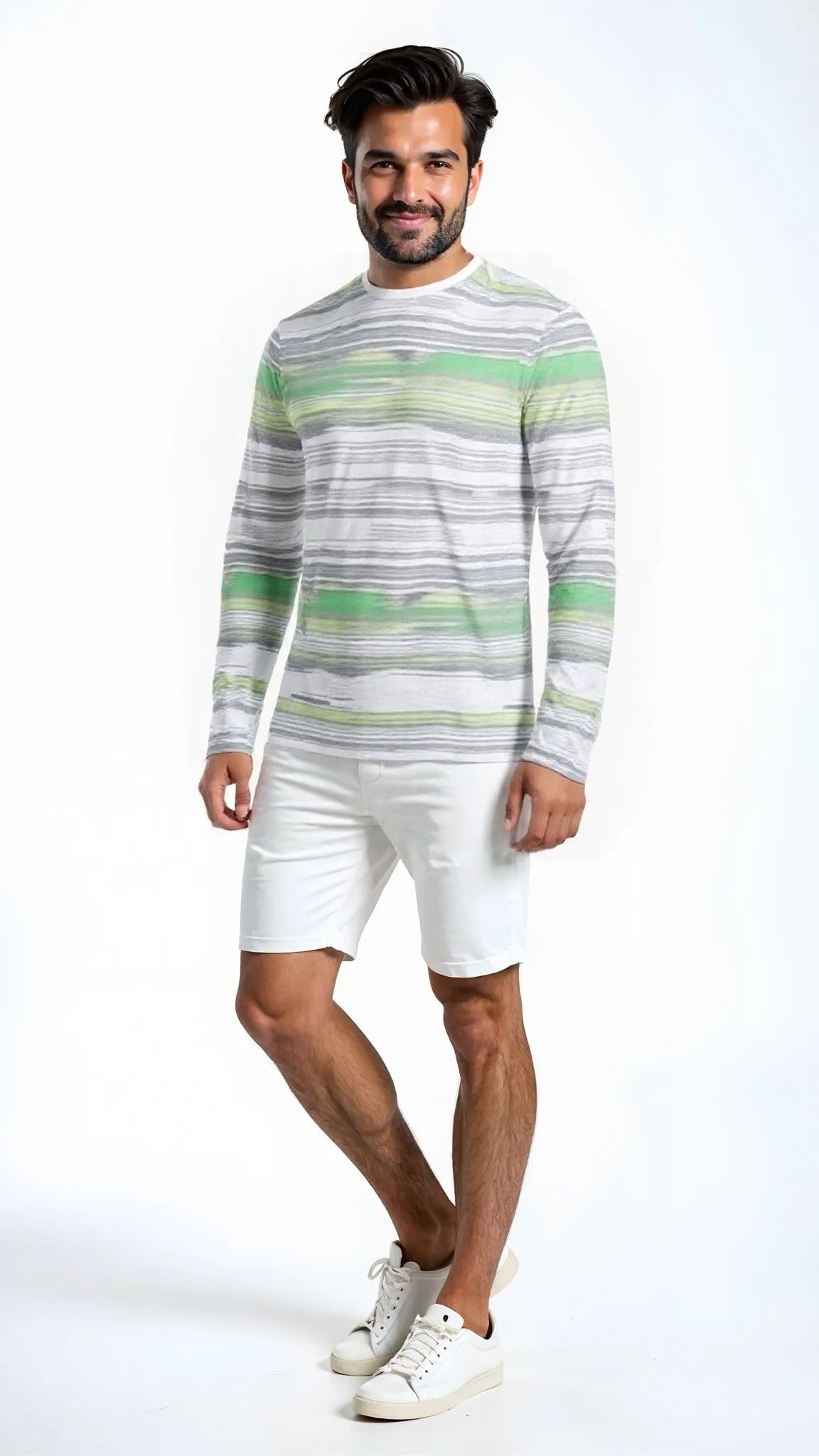 Alfani Mens Cotton Striped T-Shirt