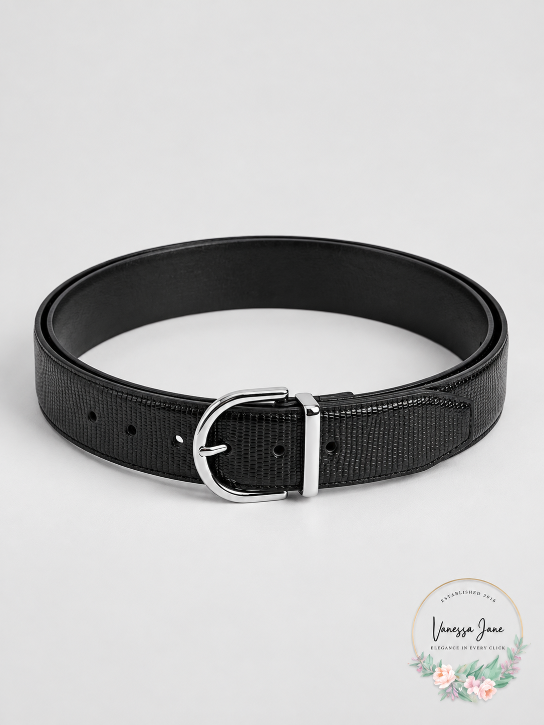 Steve Madden Men's Reversible Faux-Leather Belt – Black, Large — stock product photo