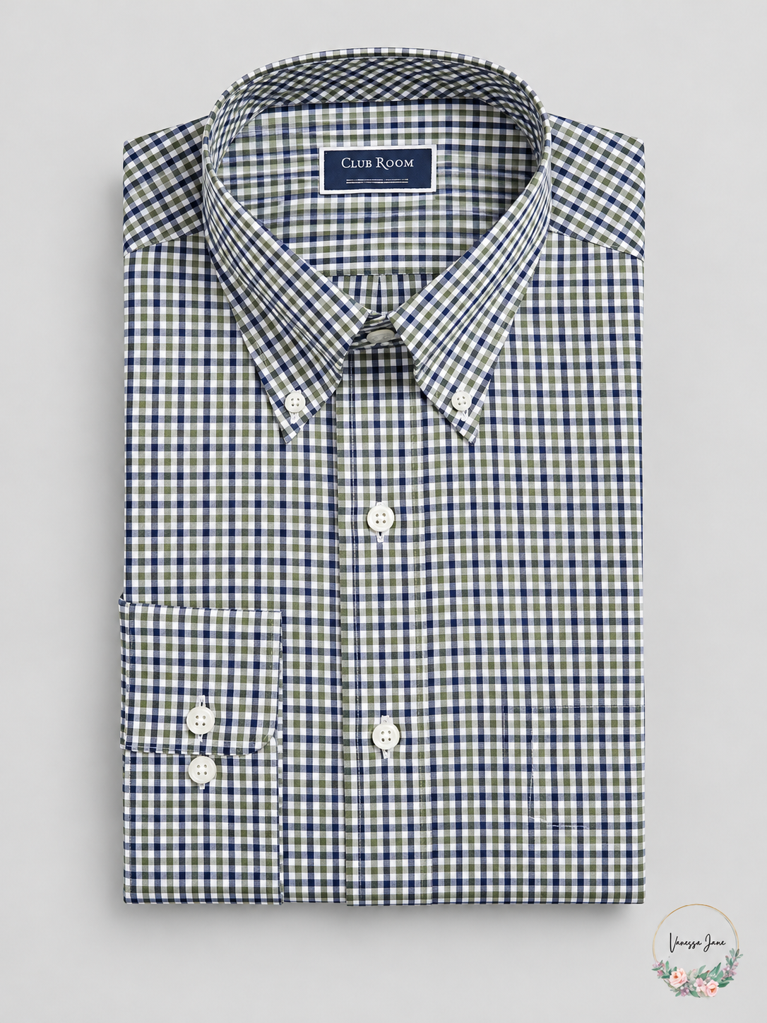 Club Room Olive Navy shirt stock