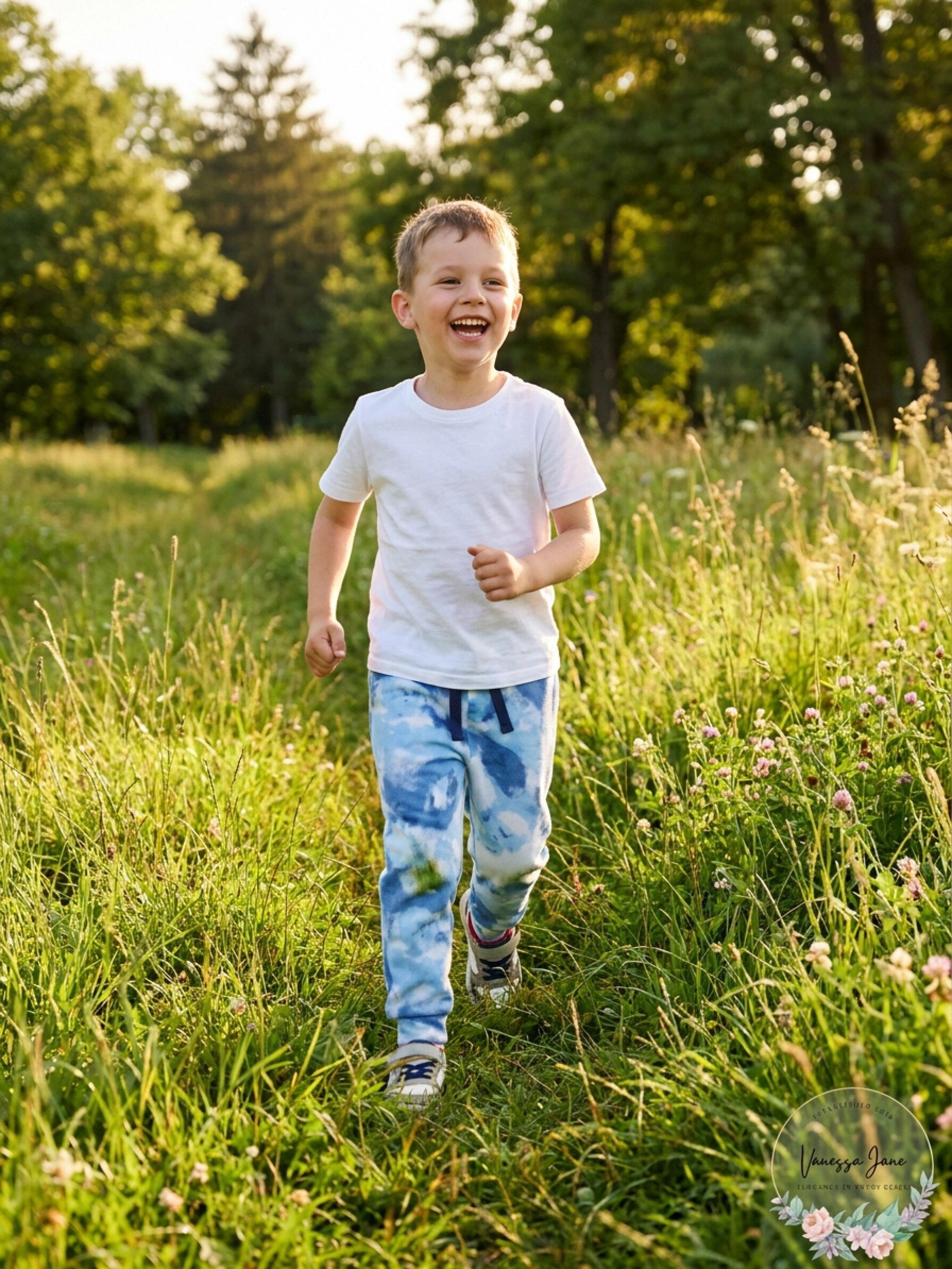 First Impressions Blue joggers lifestyle