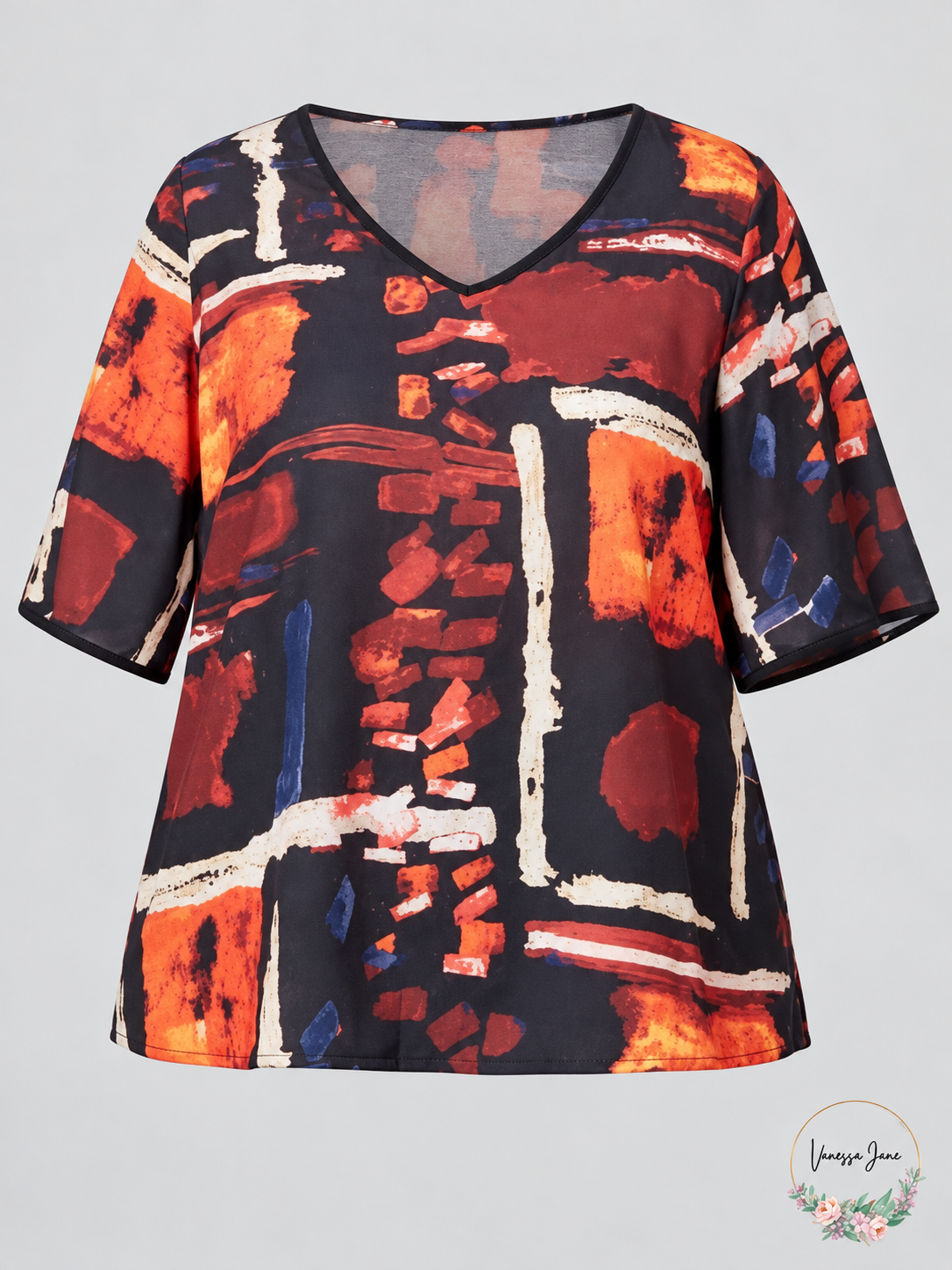 Joseph A Times Square print blouse stock