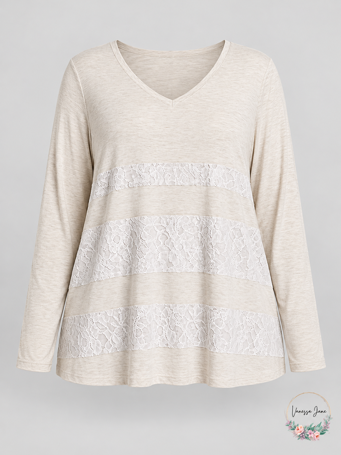 One A oatmeal lace top stock