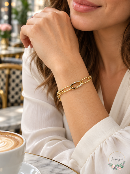 Alfani Womens Rolo Chain Link Bracelet Gold Tone — lifestyle photo